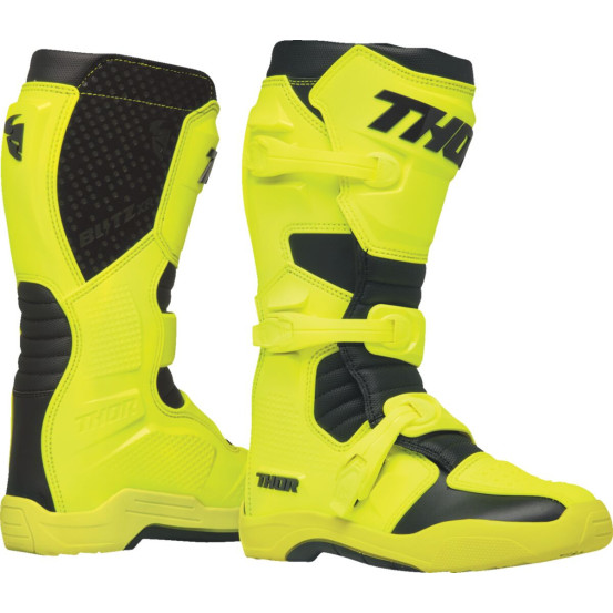 Bottes cross Thor Blitz XR - Jaune Fluo Noir