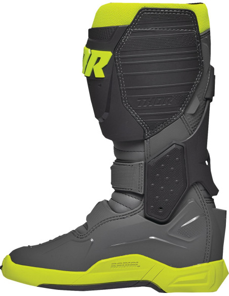 Bottes cross Thor Radial - Gris Jaune Fluo