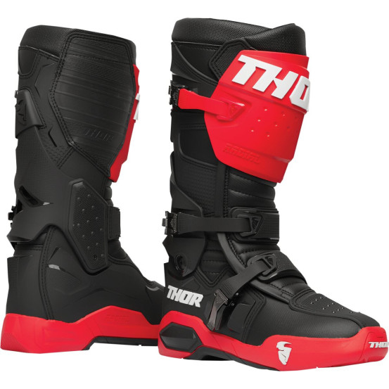 Bottes cross Thor Radial - Rouge Noir