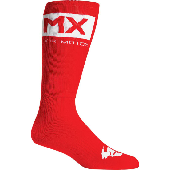 Chaussettes Thor MX Solid - Rouge Blanc