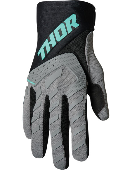 Gants cross enfant Thor Spectrum - Gris Noir Vert Menthe