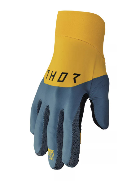 Gants cross Thor 2023 Agile Rival - Turquoise Jaune
