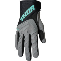 Gants cross Thor Spectrum - Gris Noir Vert Menthe