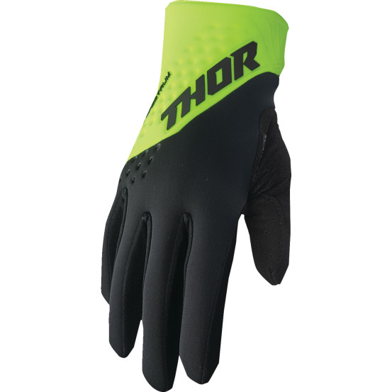 Gants cross Thor Spectrum Cold - Jaune Acid Noir