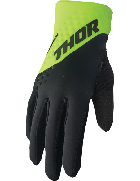 Gants cross Thor Spectrum Cold - Jaune Acid Noir