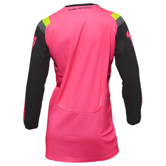 Maillot cross Femme Thor Pulse Rev - Gris Charcoal Rose Fluo