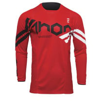 Maillot cross Thor Pulse Cube - Rouge Blanc