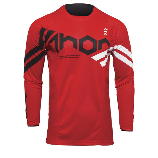 Maillot cross Thor Pulse Cube - Rouge Blanc