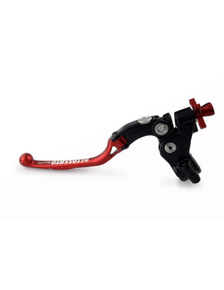 Levier d'embrayage repliable + cocotte Racing ACCOSSATO - Rouge - Empattement 24mm
