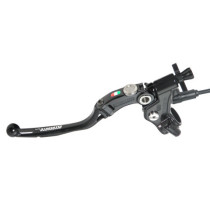 Levier d'embrayage repliable + cocotte Racing ACCOSSATO - Noir - Emplacement pour capteur - Empattement 24mm
