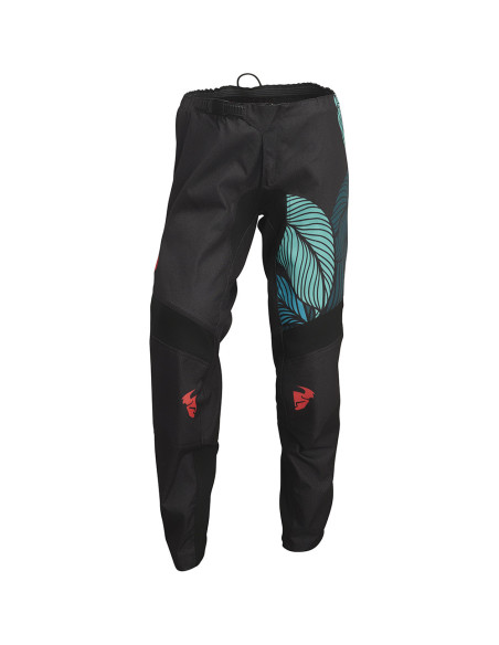 Pantalon cross Femme Thor 2022 Sector Urth - Noir Turquoise