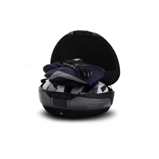 Top Case SHAD SH48 (capot Carbone + dosseret)
