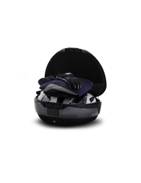 Top Case SHAD SH48 (capot Carbone + dosseret)