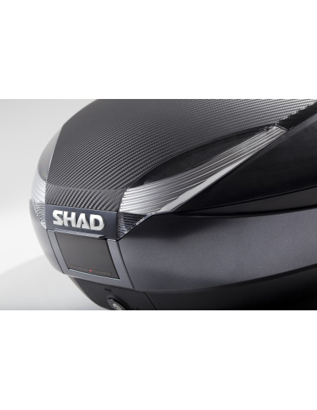 Top Case SHAD SH48 (capot Carbone + dosseret)