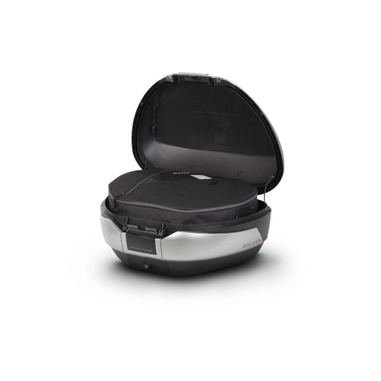 Top Case SHAD SH48 Titanium (capot Carbone + dosseret)