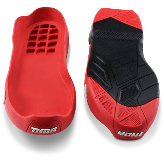 Semelles externes de remplacement bottes Thor Radial - Noir Rouge