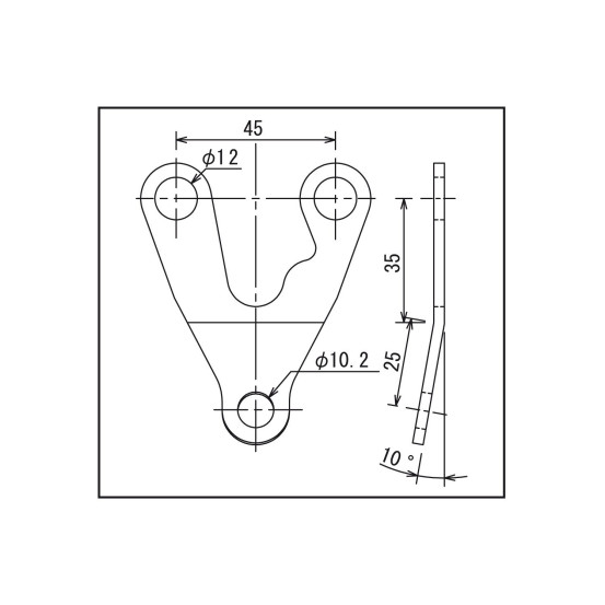 Support anti-vibrations inox pour compteur VELONA 60mm - Support incliné dans l'axe de 10°