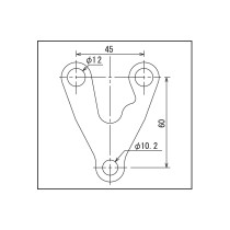 Support anti-vibrations inox pour compteur VELONA 60mm - Support droit 2