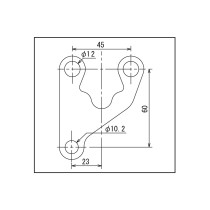 Support anti-vibrations inox pour compteur VELONA 60mm - Support droit - Fixation décalée 2