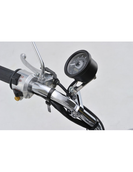 Support pour rétroviseur ou compteur chromé et fileté M10 DAYTONA - Guidon diamètre 22,2mm