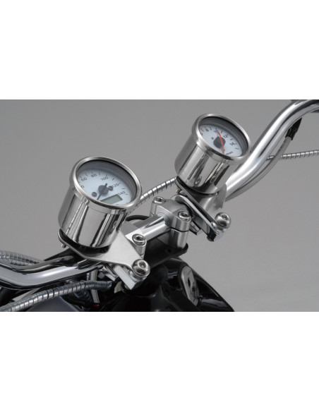 Support pour rétroviseur ou compteur chromé et fileté M10 DAYTONA - Guidon diamètre 22,2mm