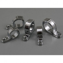 Supports de clignotants chromés sur tubes de fourche - Diamètre 39mm
