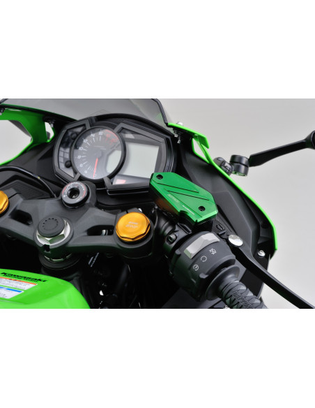 Couvercle de maitre cylindre de frein avant CNC vert DAYTONA - KAWASAKI Z650 - Z900