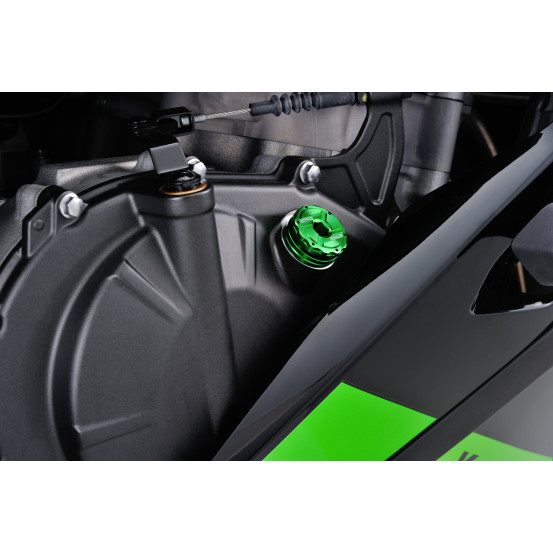 Bouchon de carter remplissage huile pré-percé M20xP2.5 DAYTONA - Aluminium CNC vert