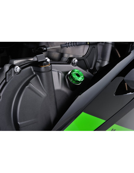 Bouchon de carter remplissage huile pré-percé M20xP2.5 DAYTONA - Aluminium CNC vert
