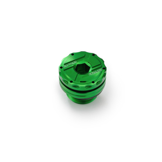 Bouchon de carter remplissage huile pré-percé M20xP2.5 DAYTONA - Aluminium CNC vert
