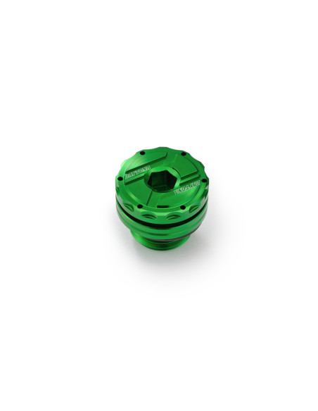 Bouchon de carter remplissage huile pré-percé M20xP2.5 DAYTONA - Aluminium CNC vert