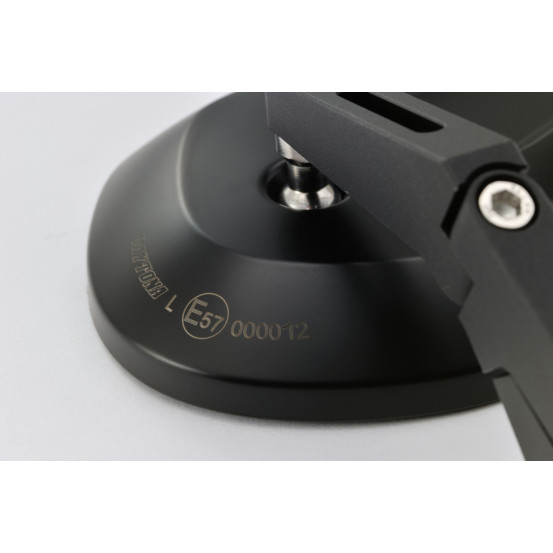 Rétroviseur homologué sur embout de guidon en aluminium et ABS - 30 mm - 25,4mm ou 22,2mm