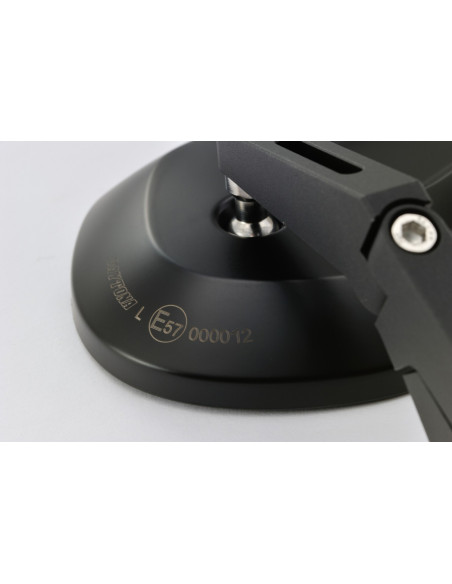 Rétroviseur homologué sur embout de guidon en aluminium et ABS - 30 mm - 25,4mm ou 22,2mm