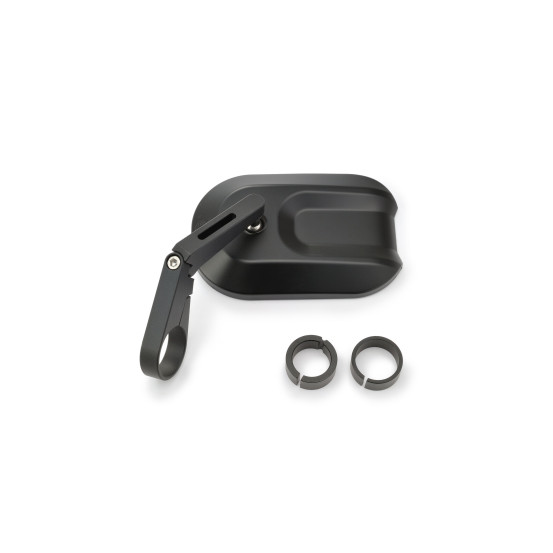 Rétroviseur homologué sur embout de guidon en aluminium et ABS - 30 mm - 25,4mm ou 22,2mm