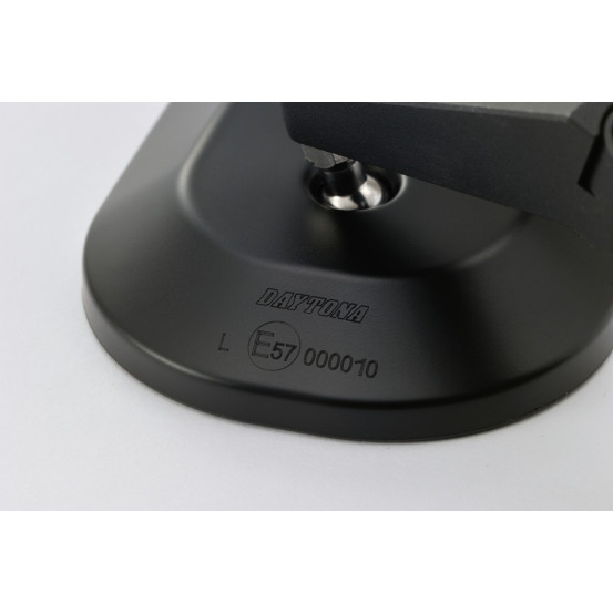Rétroviseur homologué sur embout de guidon en aluminium et ABS - 30 mm - 25,4mm ou 22,2mm