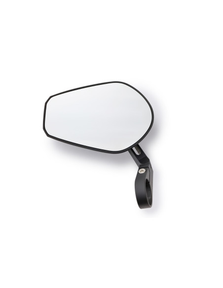 Rétroviseur homologué sur embout de guidon en aluminium et ABS - 30 mm - 25,4mm ou 22,2mm