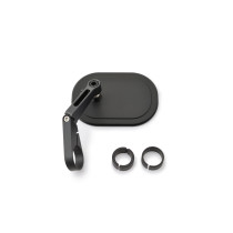 Rétroviseur homologué sur embout de guidon en aluminium et ABS - 30 mm - 25,4mm ou 22,2mm