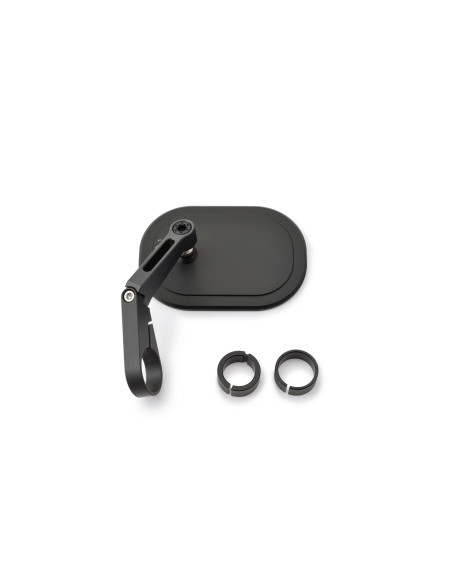 Rétroviseur homologué sur embout de guidon en aluminium et ABS - 30 mm - 25,4mm ou 22,2mm