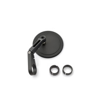 Rétroviseur homologué sur embout de guidon en aluminium et ABS - 30 mm - 25,4mm ou 22,2mm