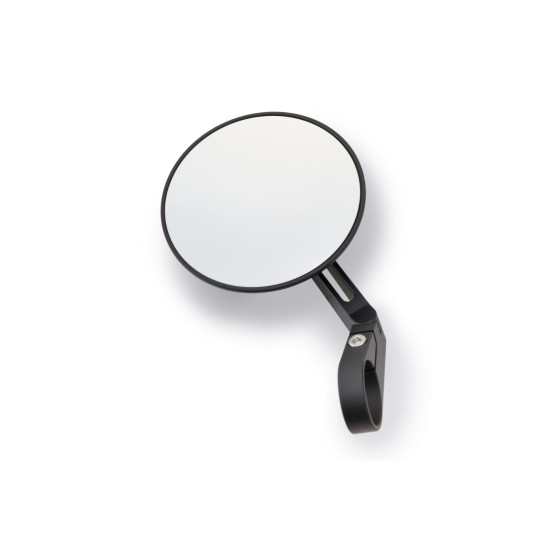 Rétroviseur homologué sur embout de guidon en aluminium et ABS - 30 mm - 25,4mm ou 22,2mm