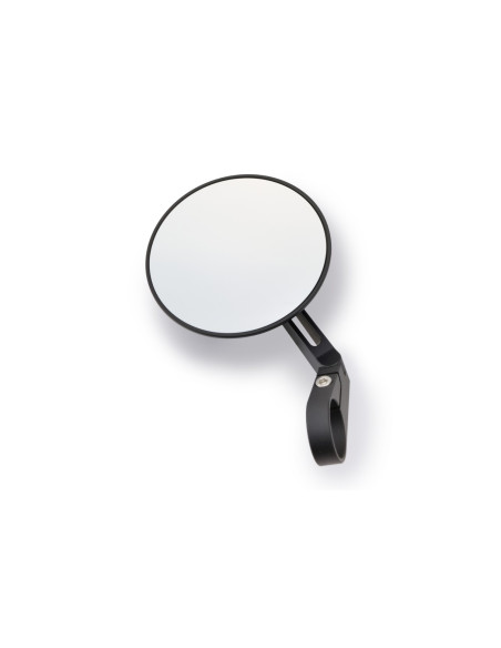 Rétroviseur homologué sur embout de guidon en aluminium et ABS - 30 mm - 25,4mm ou 22,2mm
