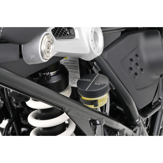 Couvercle de maitre cylindre de frein arrière CNC noir-gris DAYTONA - BMW R NINE T