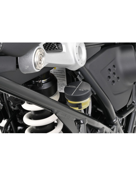 Couvercle de maitre cylindre de frein arrière CNC noir-gris DAYTONA - BMW R NINE T