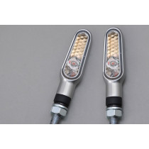 Paire de clignotants LED DAYTONA D-LIGHT - argent clair