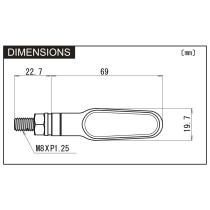 Paire de clignotants LED DAYTONA D-LIGHT - argent clair 2