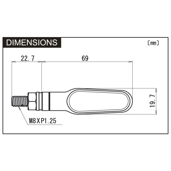 Paire de clignotants LED DAYTONA D-LIGHT - argent clair