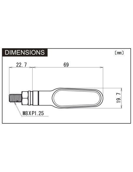 Paire de clignotants LED DAYTONA D-LIGHT - argent clair