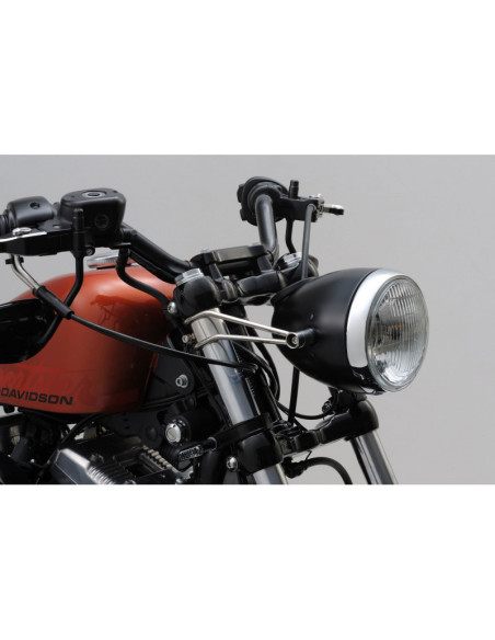 Supports de phare vintage DAYTONA en inox poli - Diamètre fourche 39mm