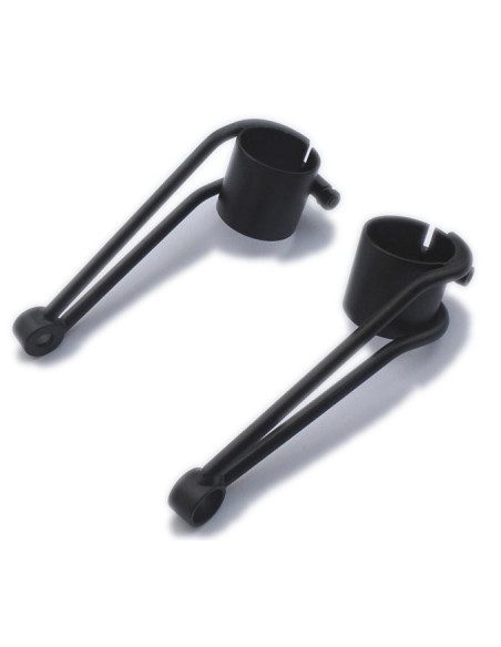 Supports de phare vintage DAYTONA en inox noir - Diamètre fourche 41mm