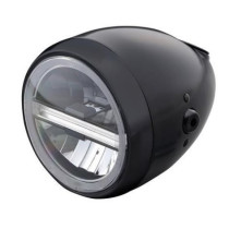 Phare LED Néo Rétro noir DAYTONA avec emplacement pour compteur VELONA60